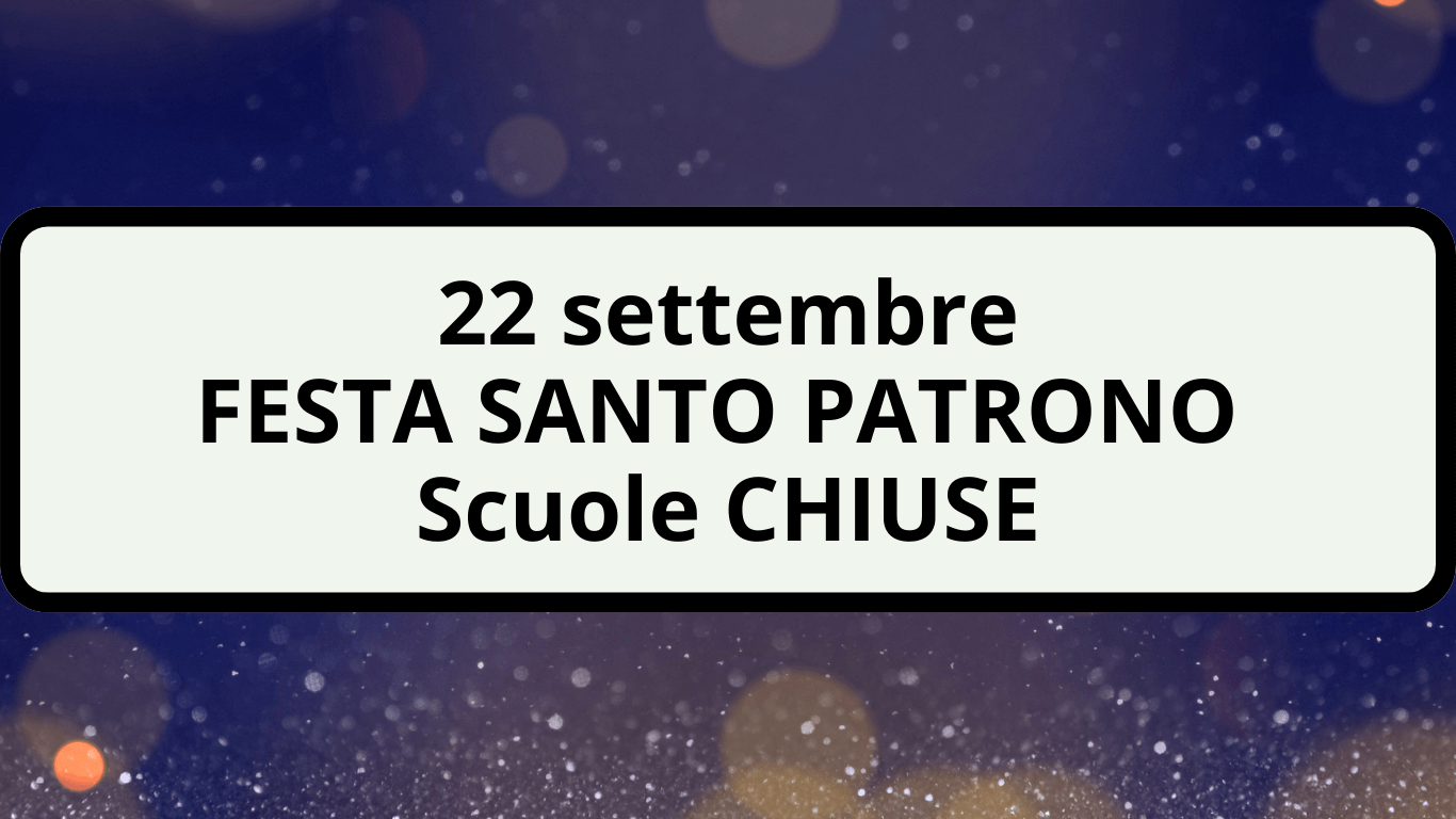 Chiusura scuola per festività