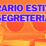 ORARIO SEGRETERIA DIDATTICA PERIODO ESTIVO 2025